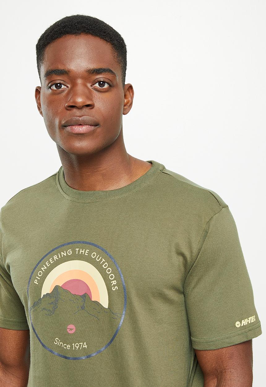 Hi-Tec - Men's pioneer tee - burnt olive