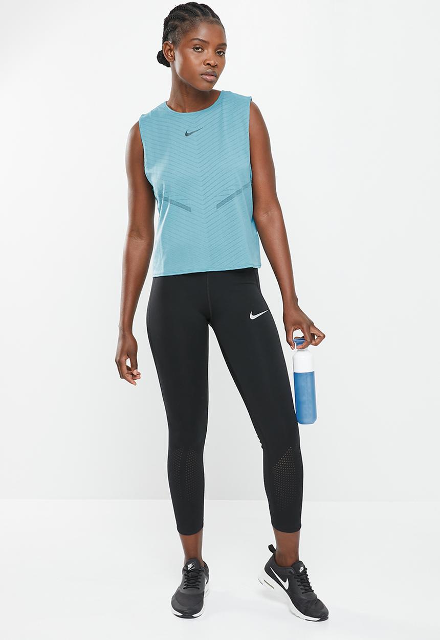 Nike - Woman's Nike dfadv run dvn eng tank - cerulean