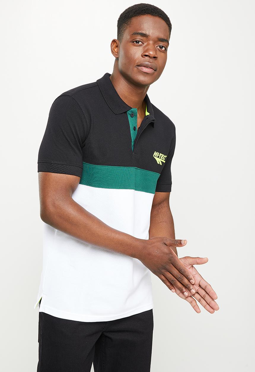 Hi-Tec - Men's heritage polo - black & white