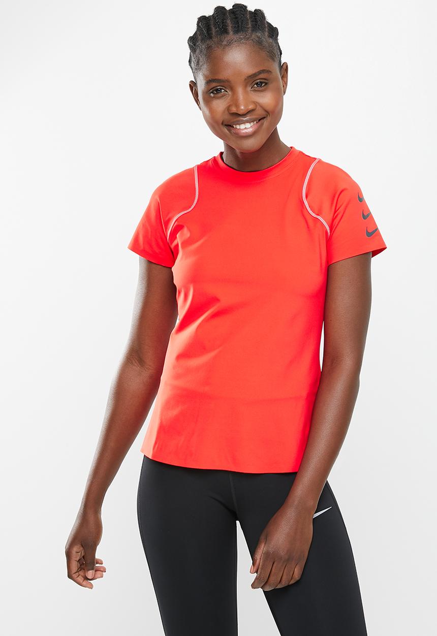 Nike - Woman's Nike df run dvn top short sleeve - light crimson