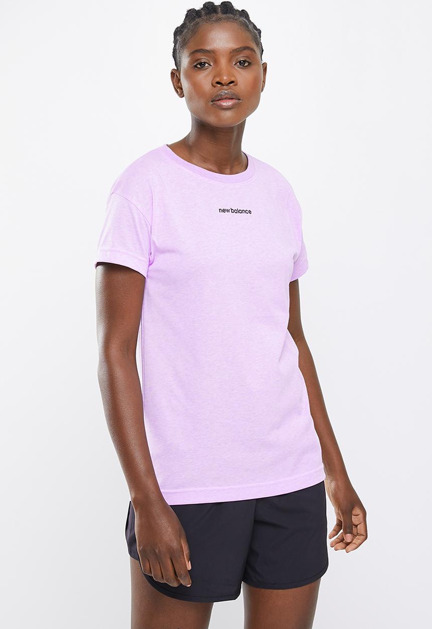 New Balance  - Relentless heather tech short sleeve - cyber lilac