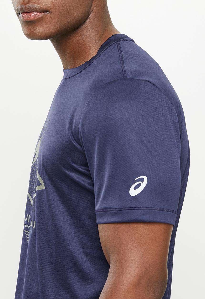 ASICS - Fujitrail logo short sleeve top - midnight