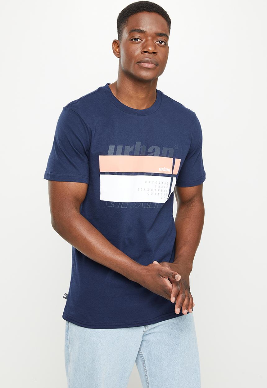 urban° - Urban gel print tee - navy