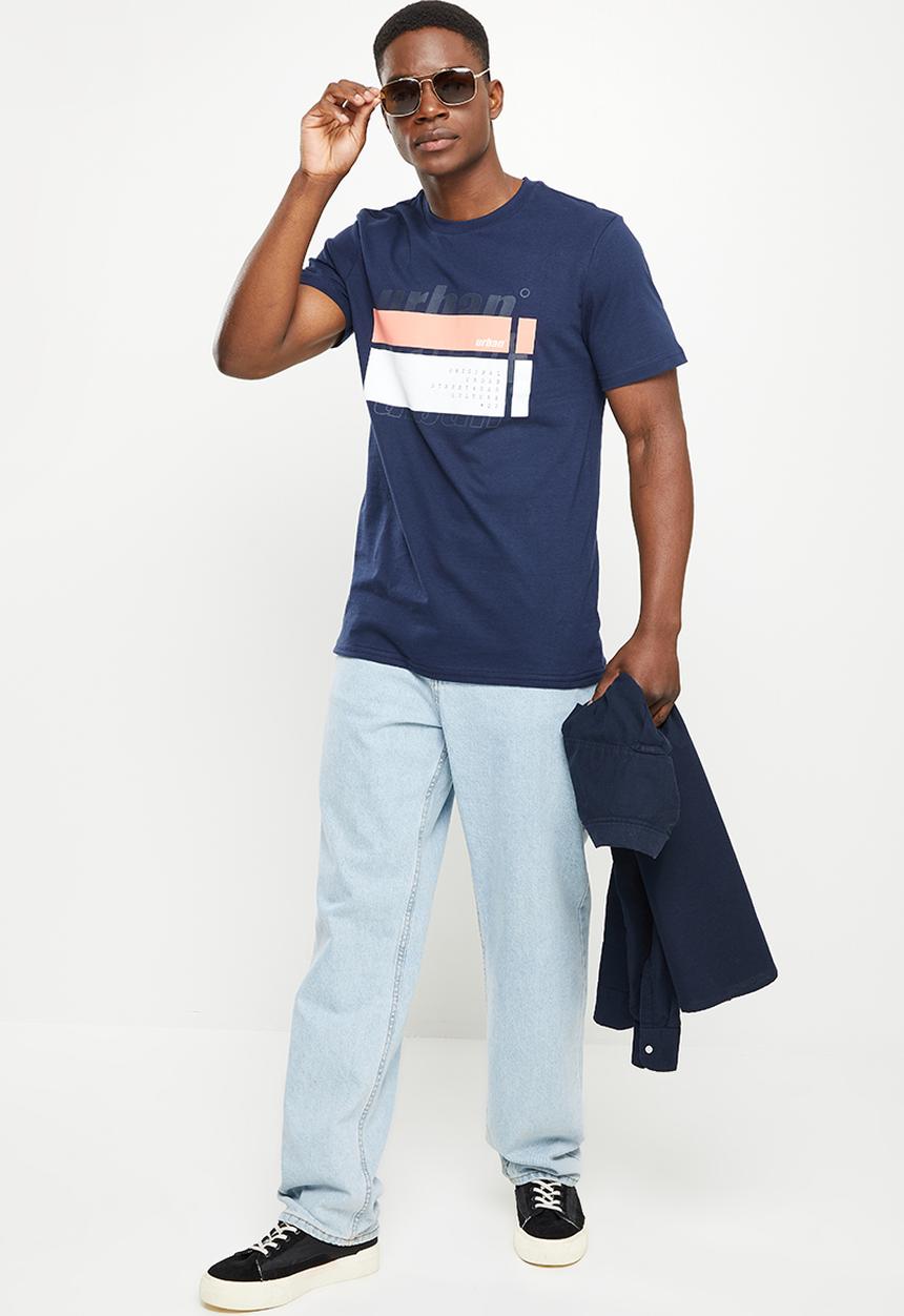urban° - Urban gel print tee - navy