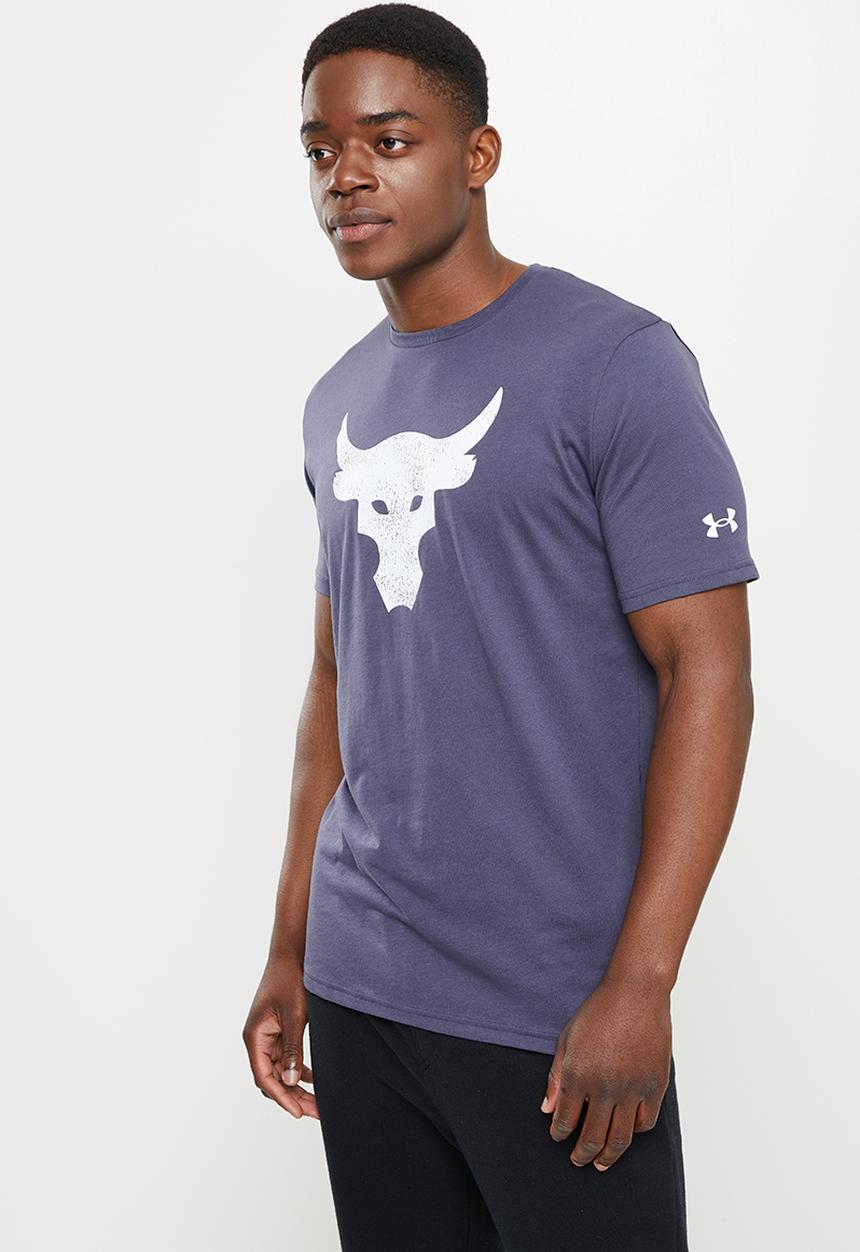 Under Armour - UA Project Rock brahma bull short sleeve - tempered steel