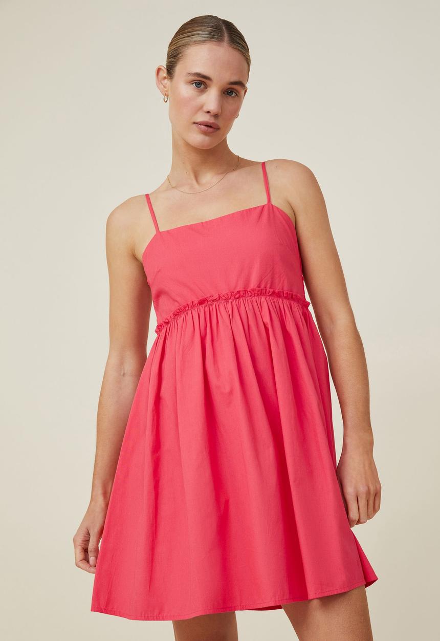 Cotton On - Piper strappy mini dress - happy pink