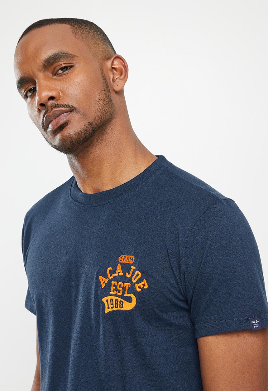 Aca Joe - Aca joe crew tee short sleeve - dress blue