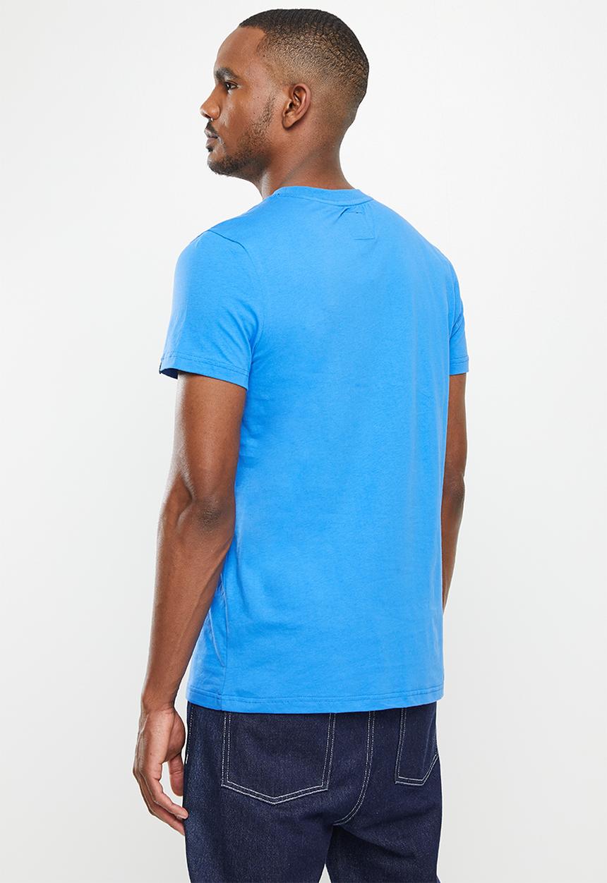 Aca Joe - Aca joe tackel twill applique crew tee - french blue