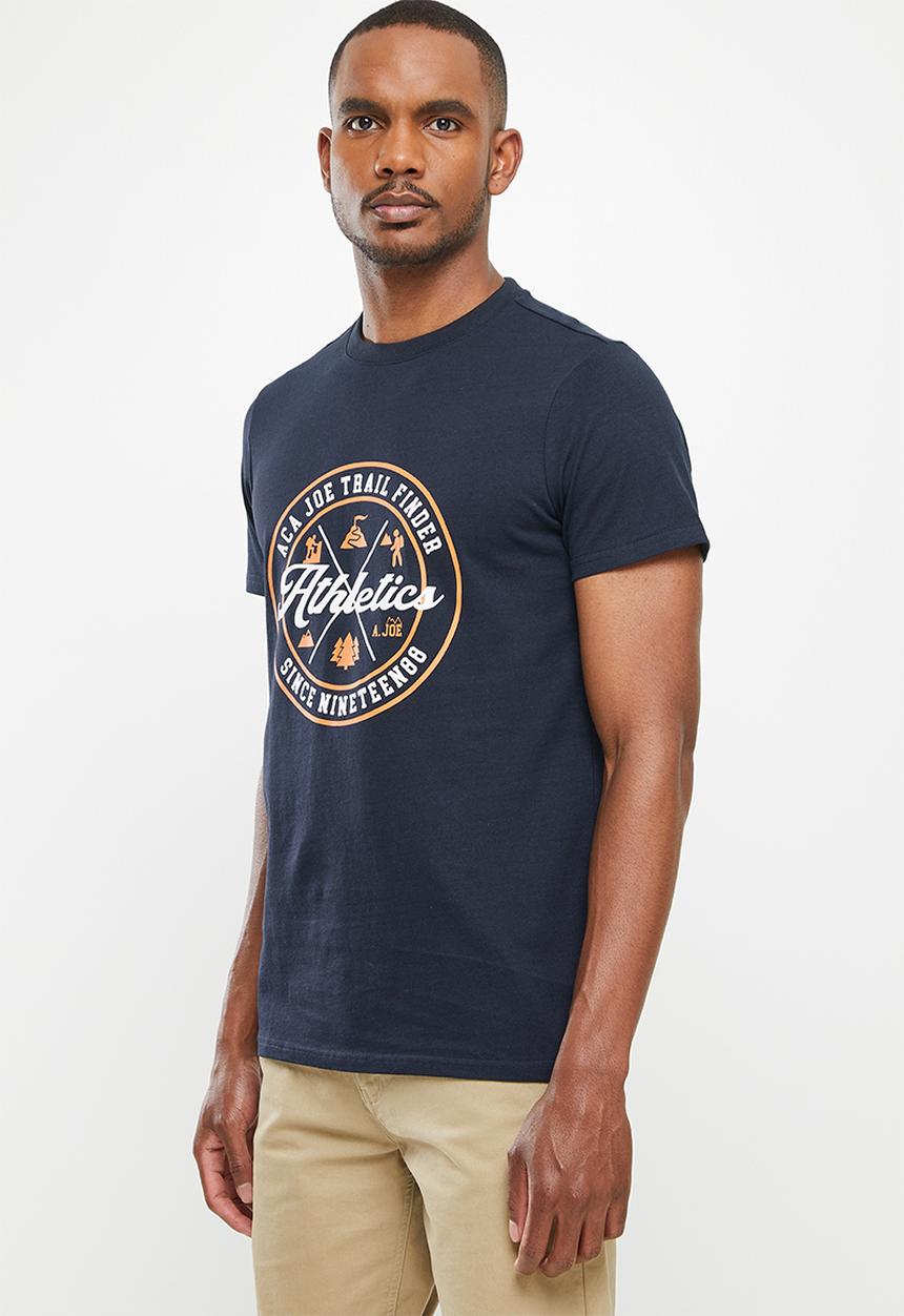 Aca Joe - Aca joe adventure printed crew tee - navy