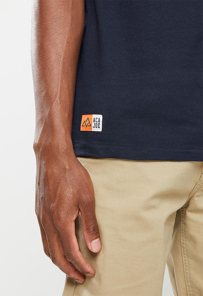 Aca Joe - Aca joe adventure printed crew tee - navy