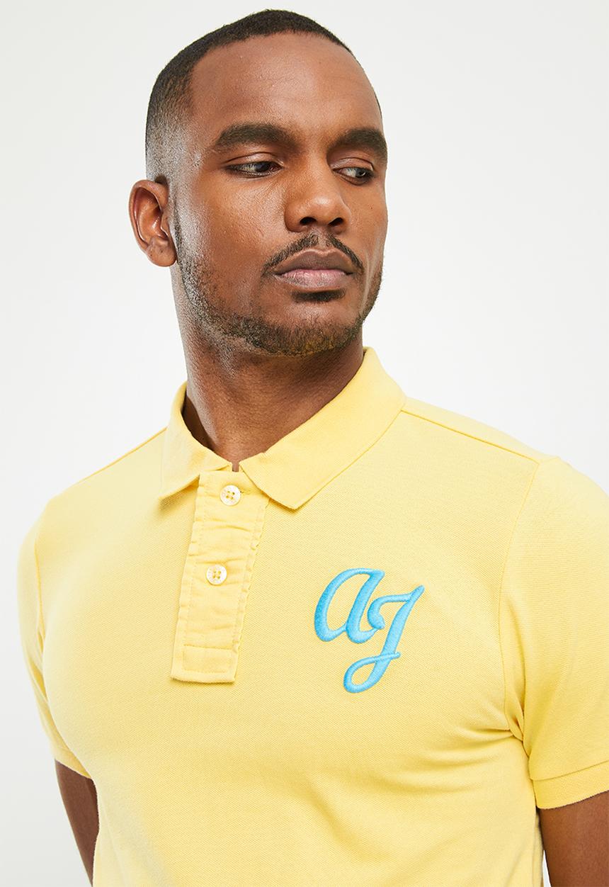 Aca Joe - Aca joe big logo - sustainable golfer - popcorn yellow