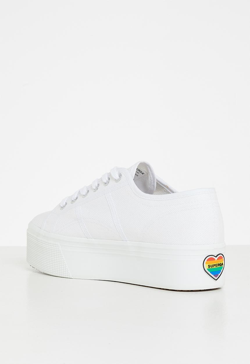 SUPERGA - S41281w - ajz white multi colour heart