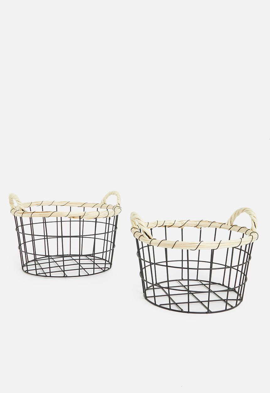 Storage Solutions - Basket organiser set of 3 - black
