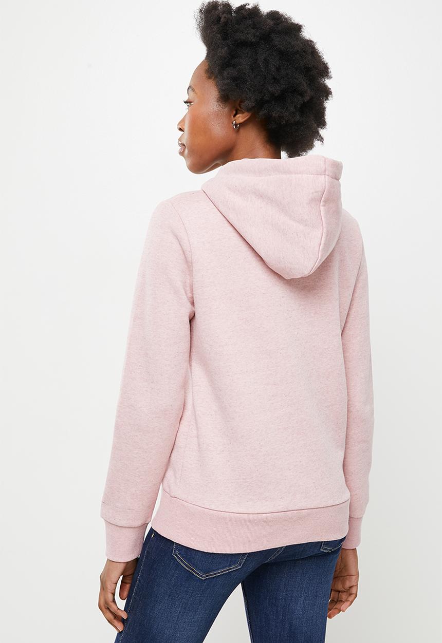 Superdry. - Vintage script style coll hoodie - pink