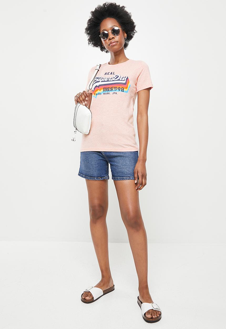 Superdry. - Vl tee - pink