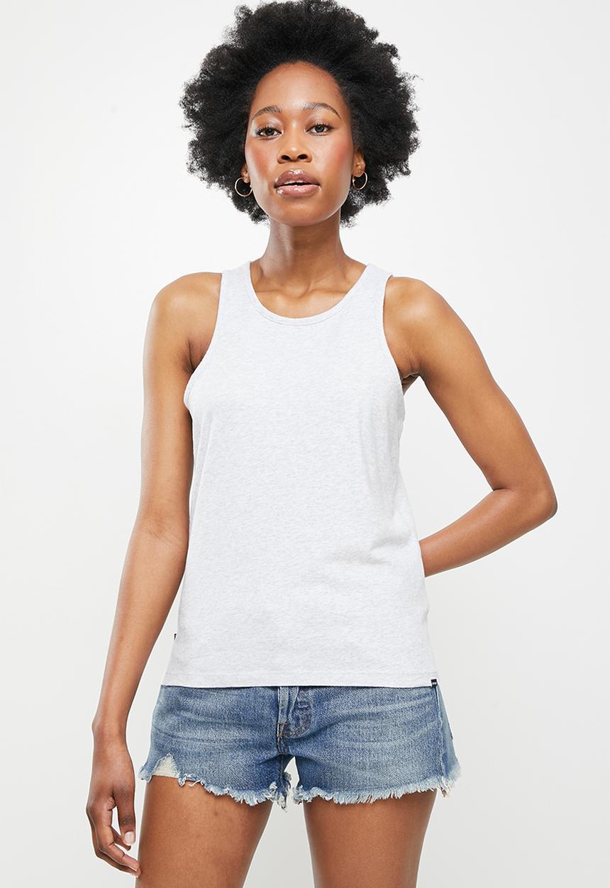 Superdry. - Vintage logo vest - grey marl