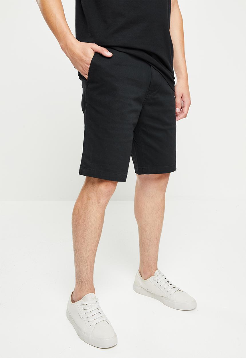 DC - Worker straight chino short - black