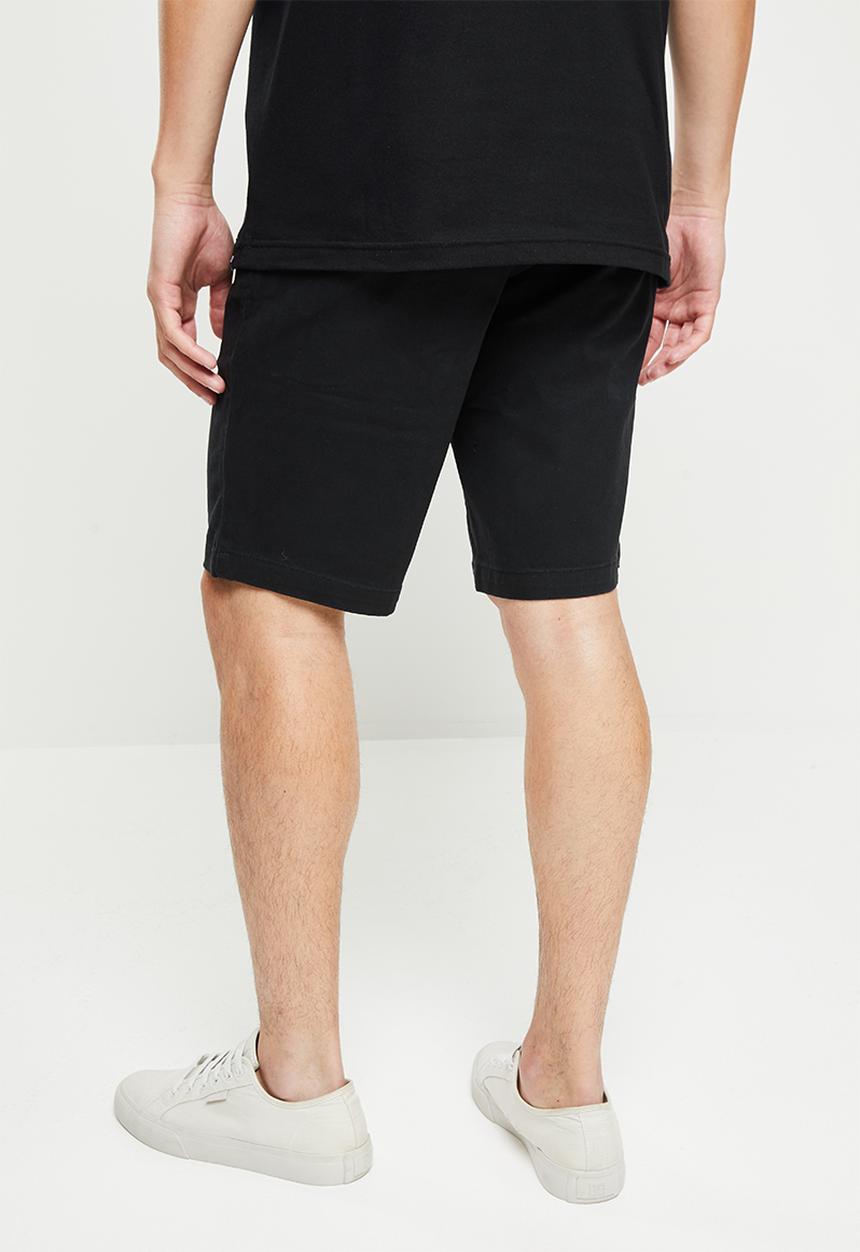 DC - Worker straight chino short - black