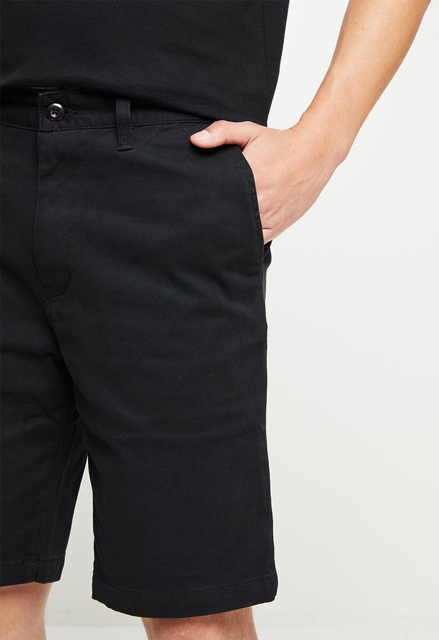 DC - Worker straight chino short - black