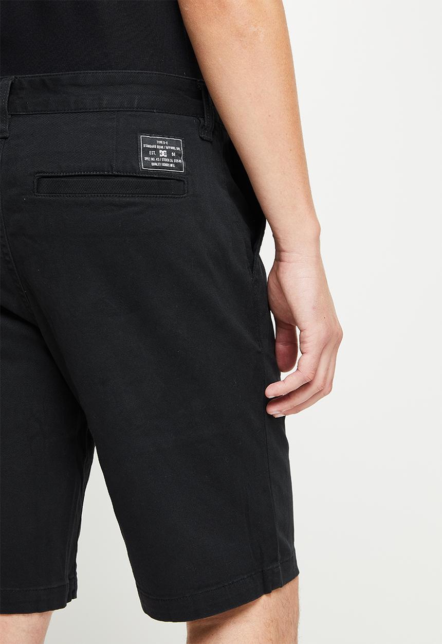 DC - Worker straight chino short - black