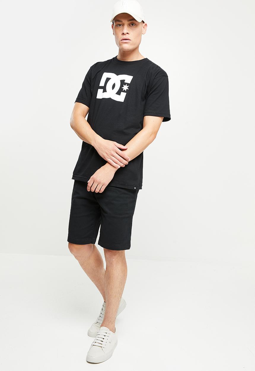 DC - Worker straight chino short - black