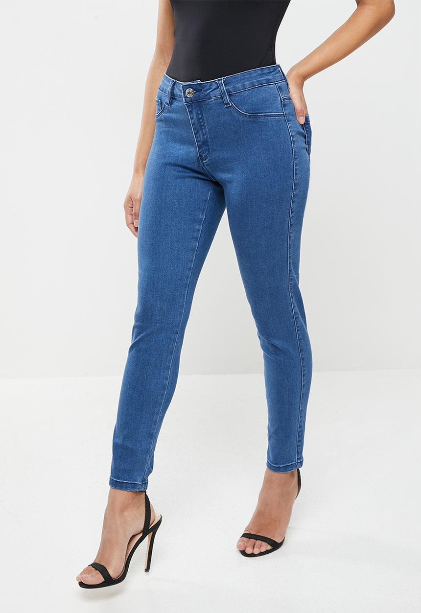 Missguided - Petite anarchy mid rise skinny jeans - blue