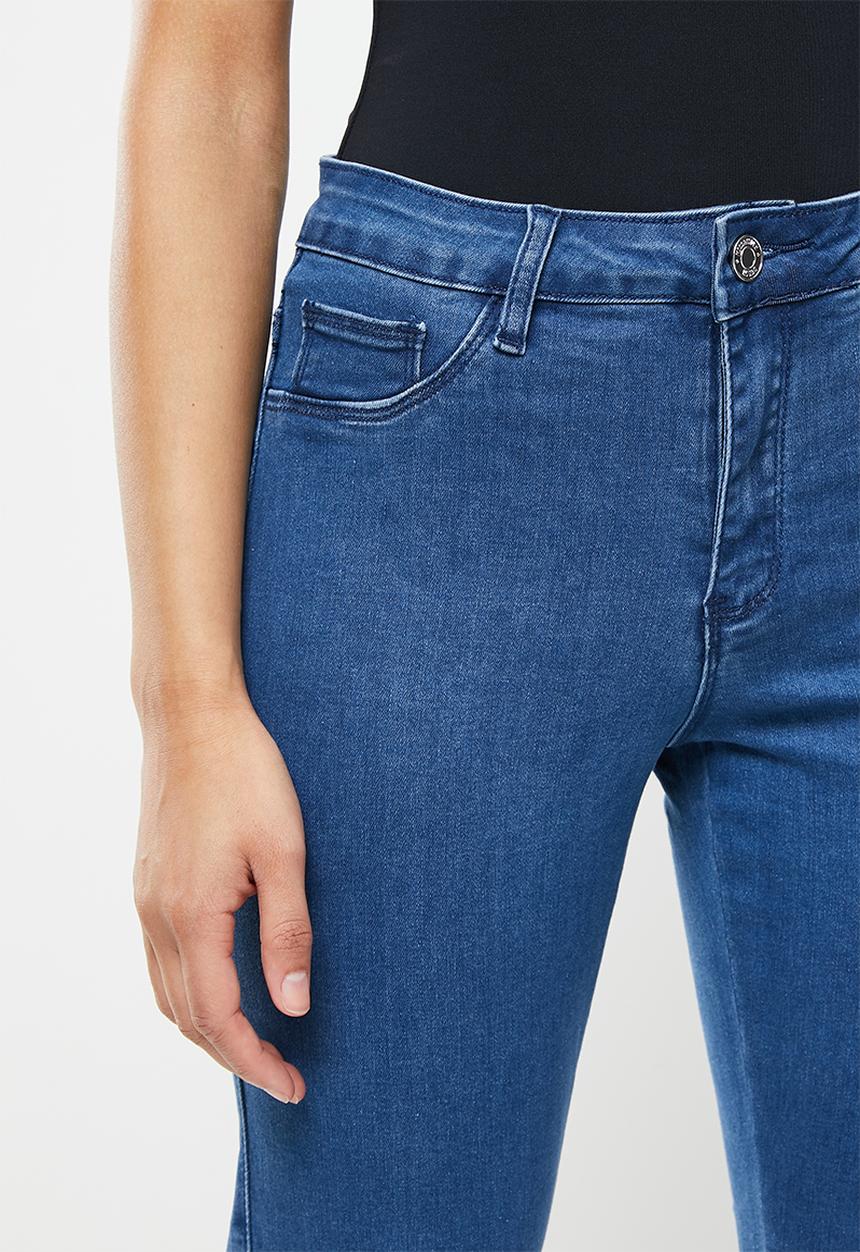 Missguided - Petite anarchy mid rise skinny jeans - blue