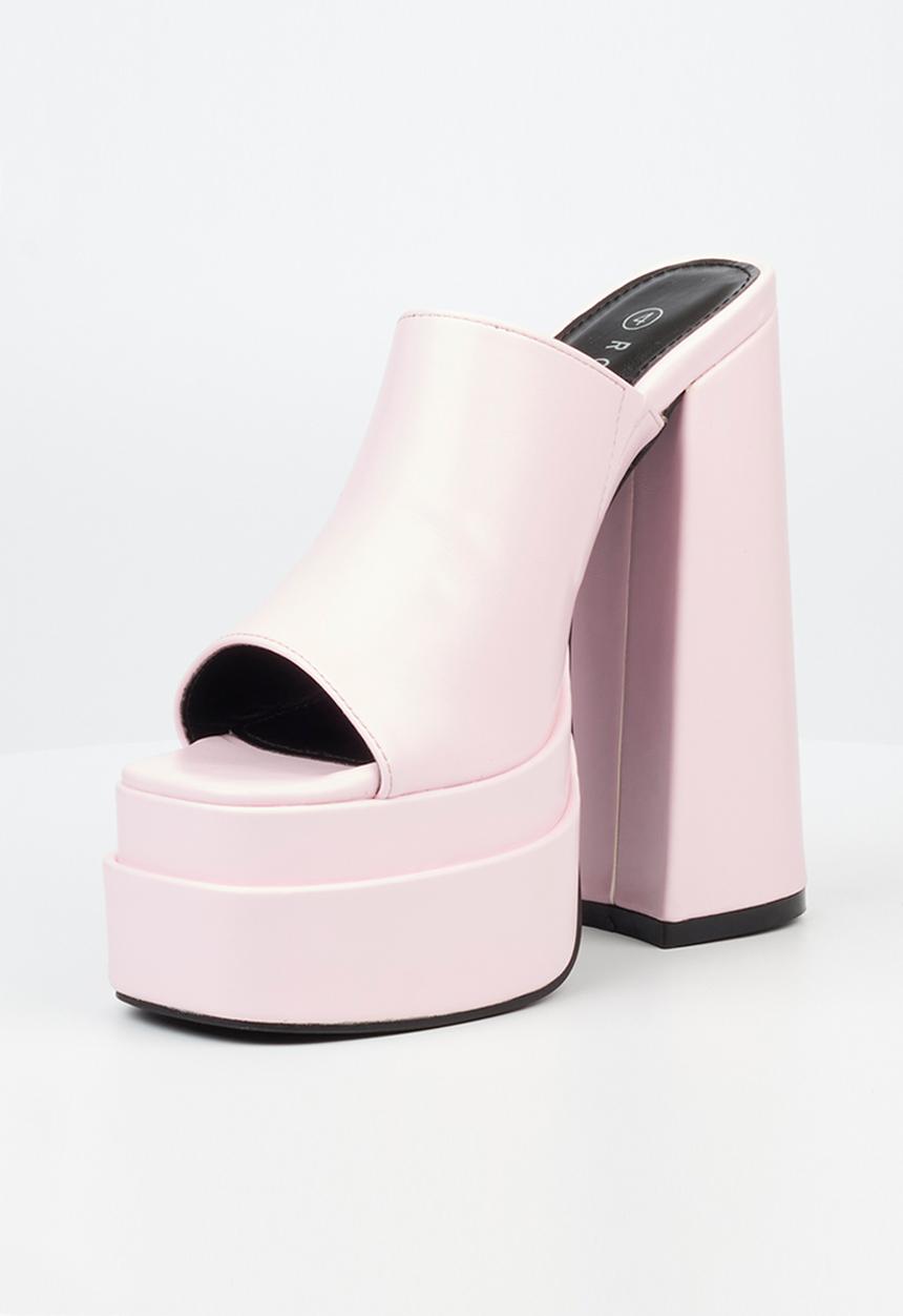 Rock & Co - Sachi 3 platform mule heel - pink