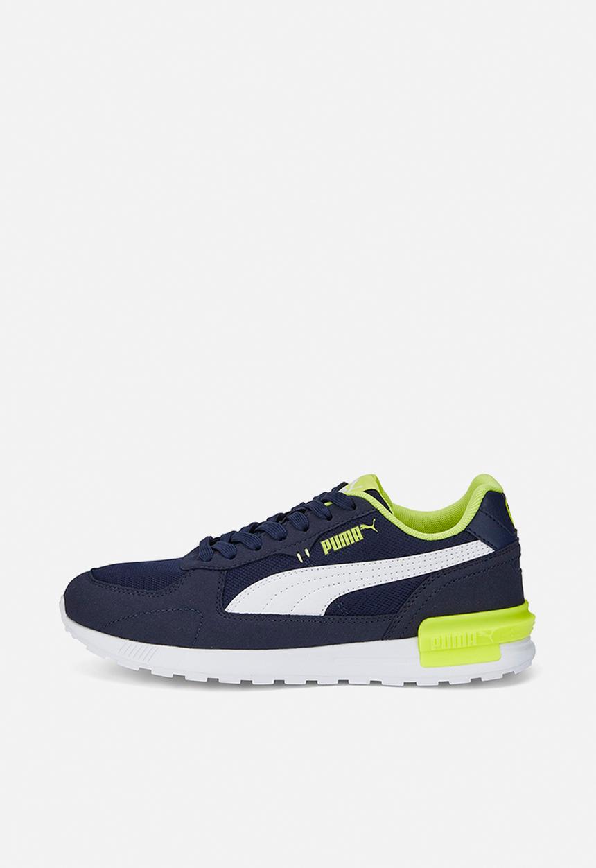 PUMA - Graviton jr - peacoat-puma white-light lime