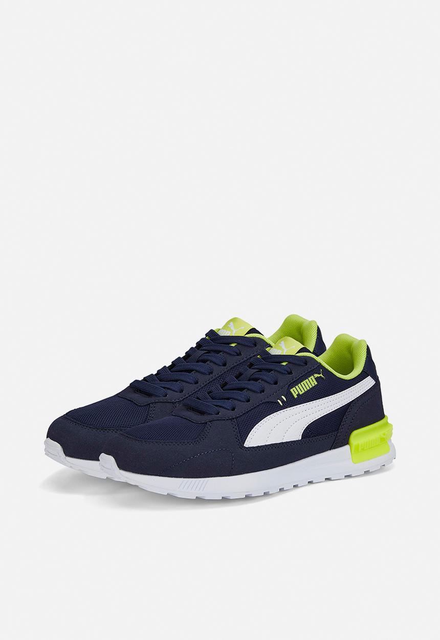 PUMA - Graviton jr - peacoat-puma white-light lime