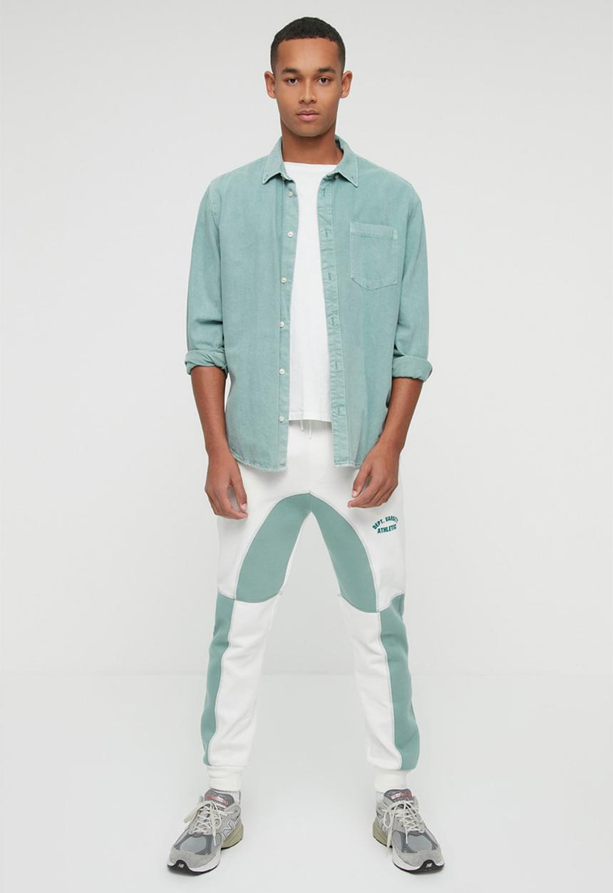 Trendyol - Colour block regular fit sweatpants - mint