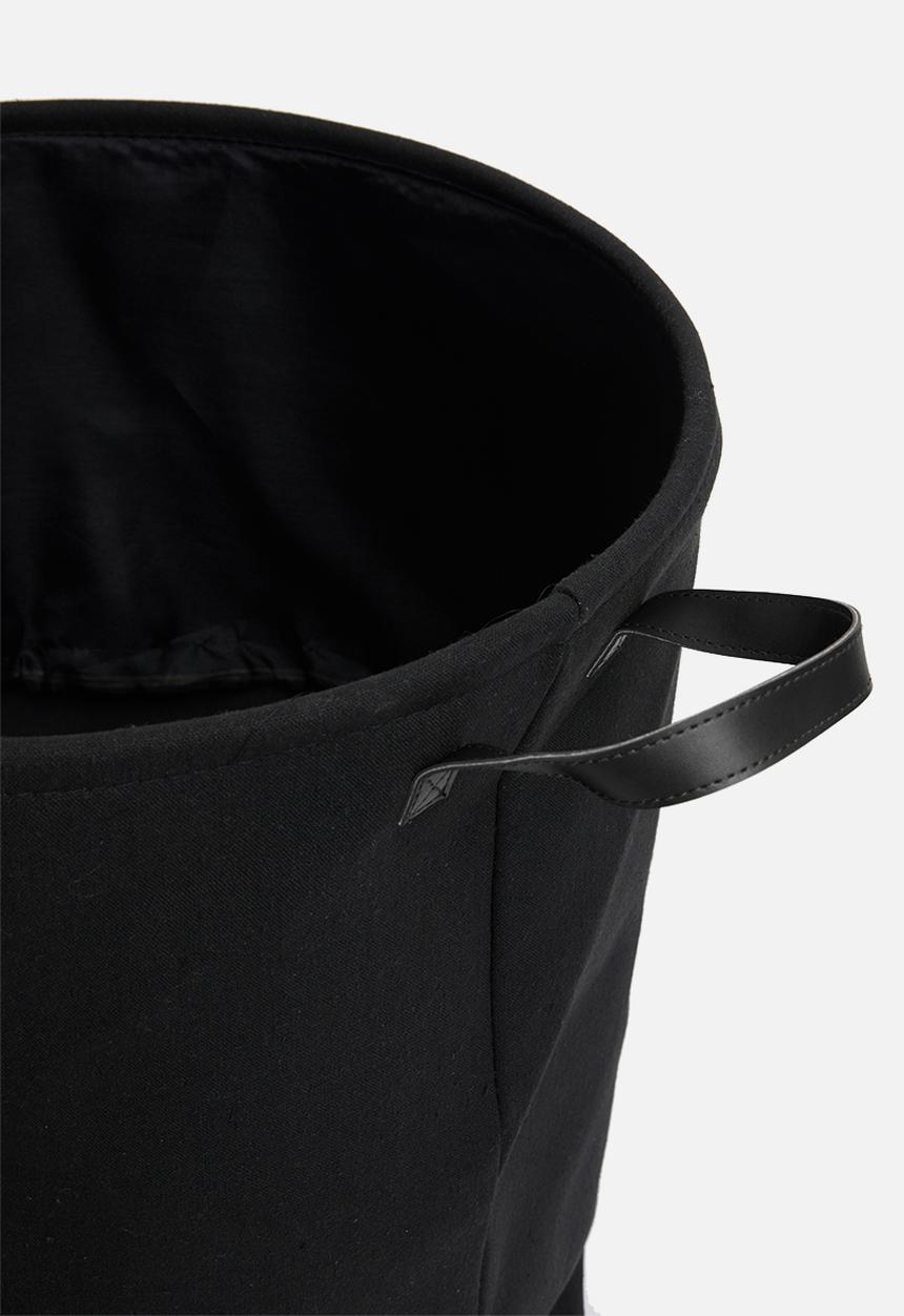 Sixth Floor - Lin bonded-linen laundry storage bag - black