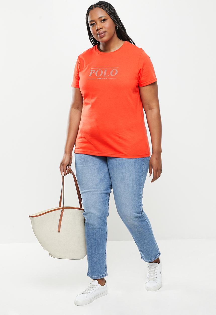 POLO - Plus haiden short sleeve nailhead logo tee - orange