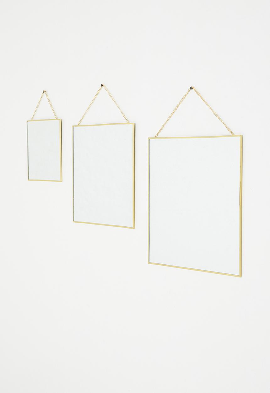 H&S - Square cluster mirror set of 3 - gold