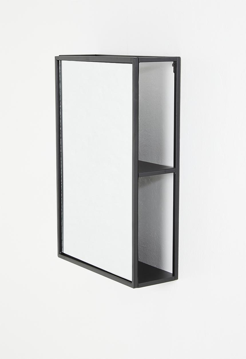 Bathroom Solutions - Store-it rectangular mirror - black