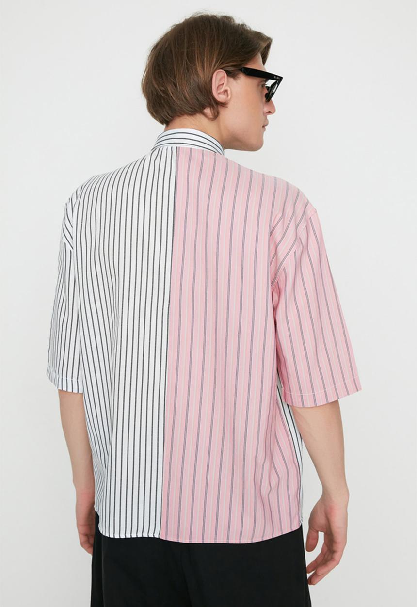 Trendyol - Boxy fit short sleeve stripe shirt - multi