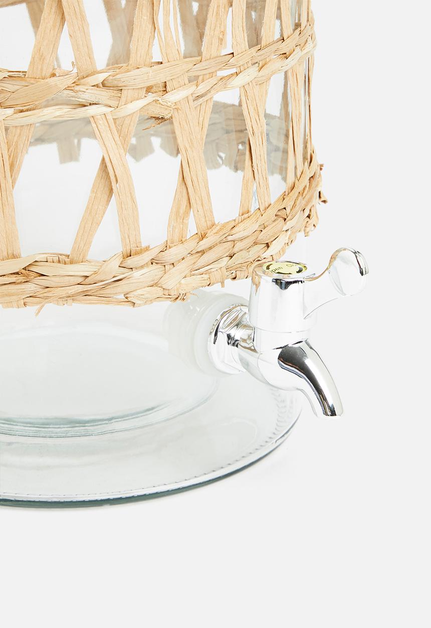 Excellent Houseware - Jamboree beverage dispenser - rattan