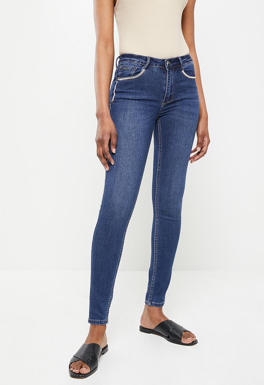 SISSY BOY - Axel skinny with pocket bling - dark vintage
