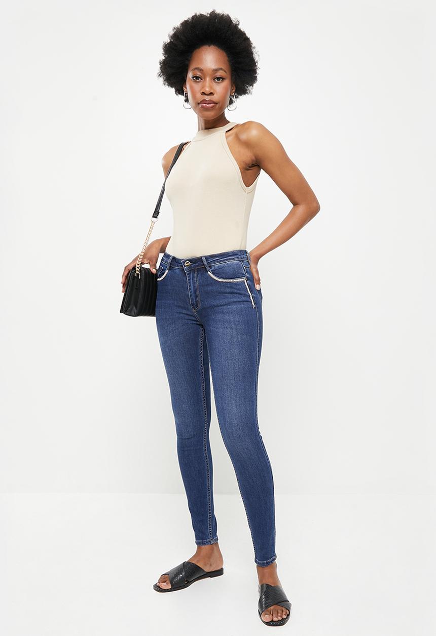 SISSY BOY - Axel skinny with pocket bling - dark vintage