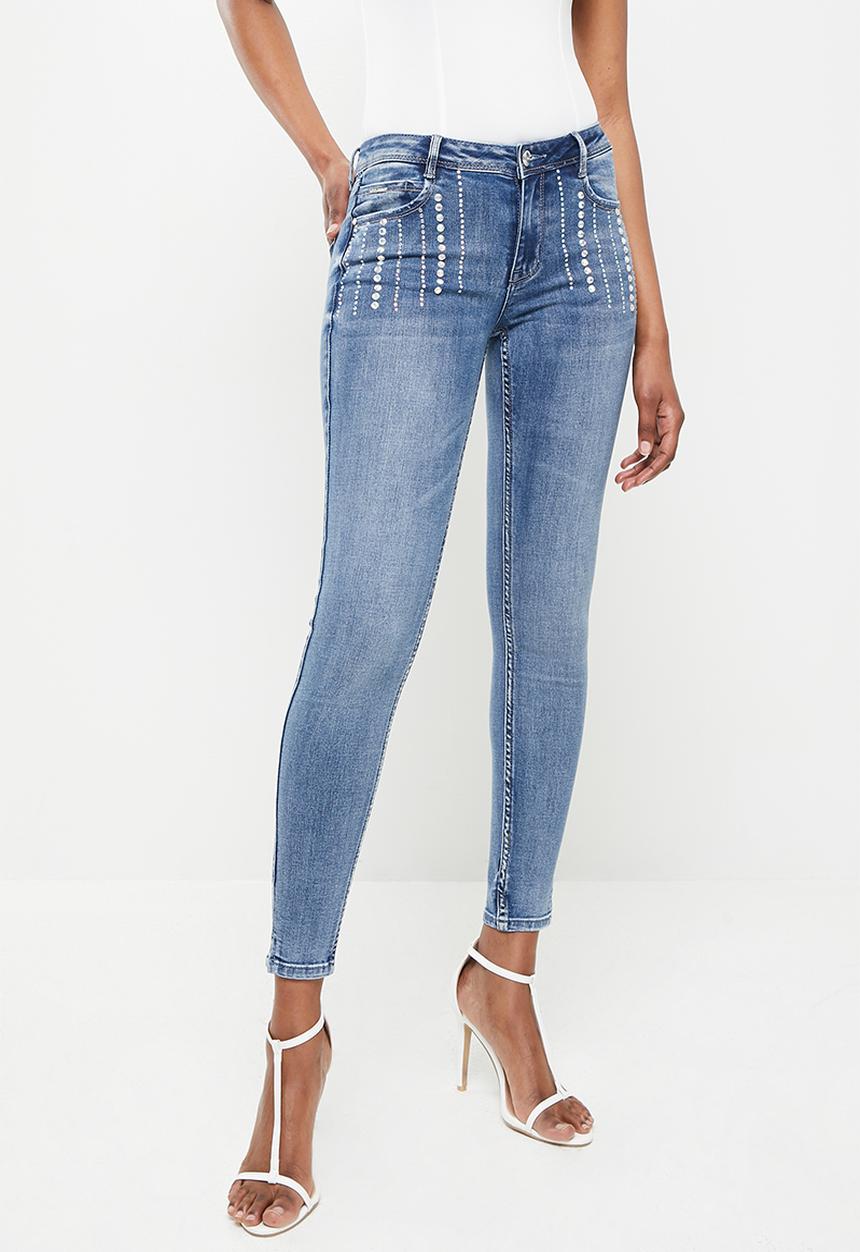SISSY BOY - Jon jon skinny with bling detail - med vintage