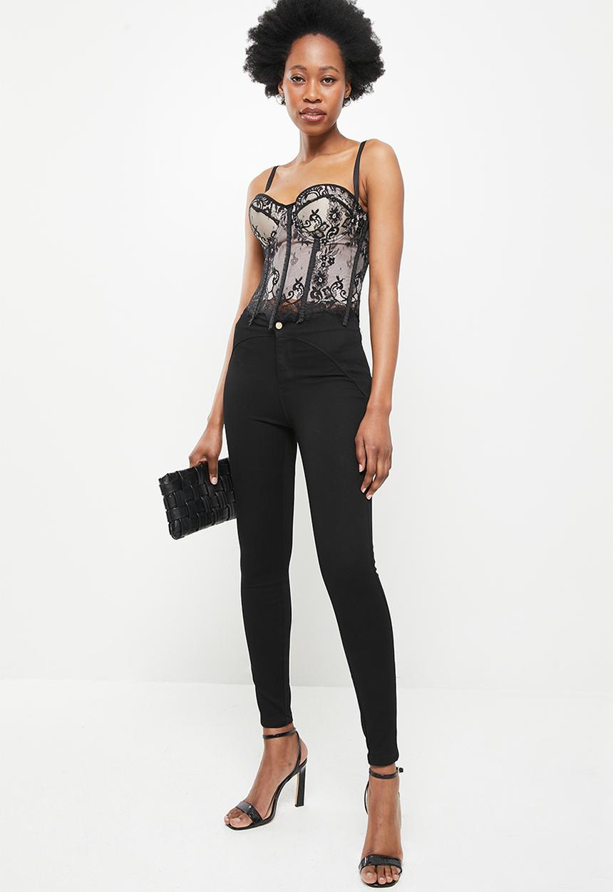 SISSY BOY - Ryder flat front with back buckle detail - black