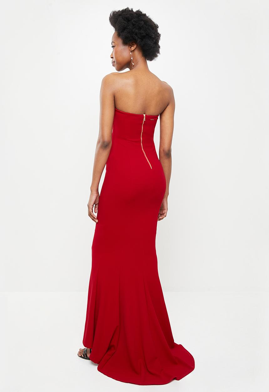 SISSY BOY - Boob tube maxi with cups - deep red