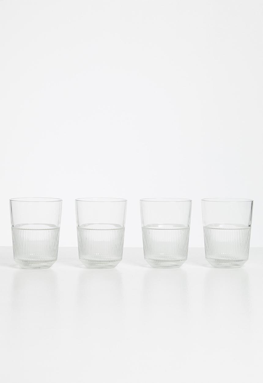 Excellent Houseware - Totem drinking glass set of 4