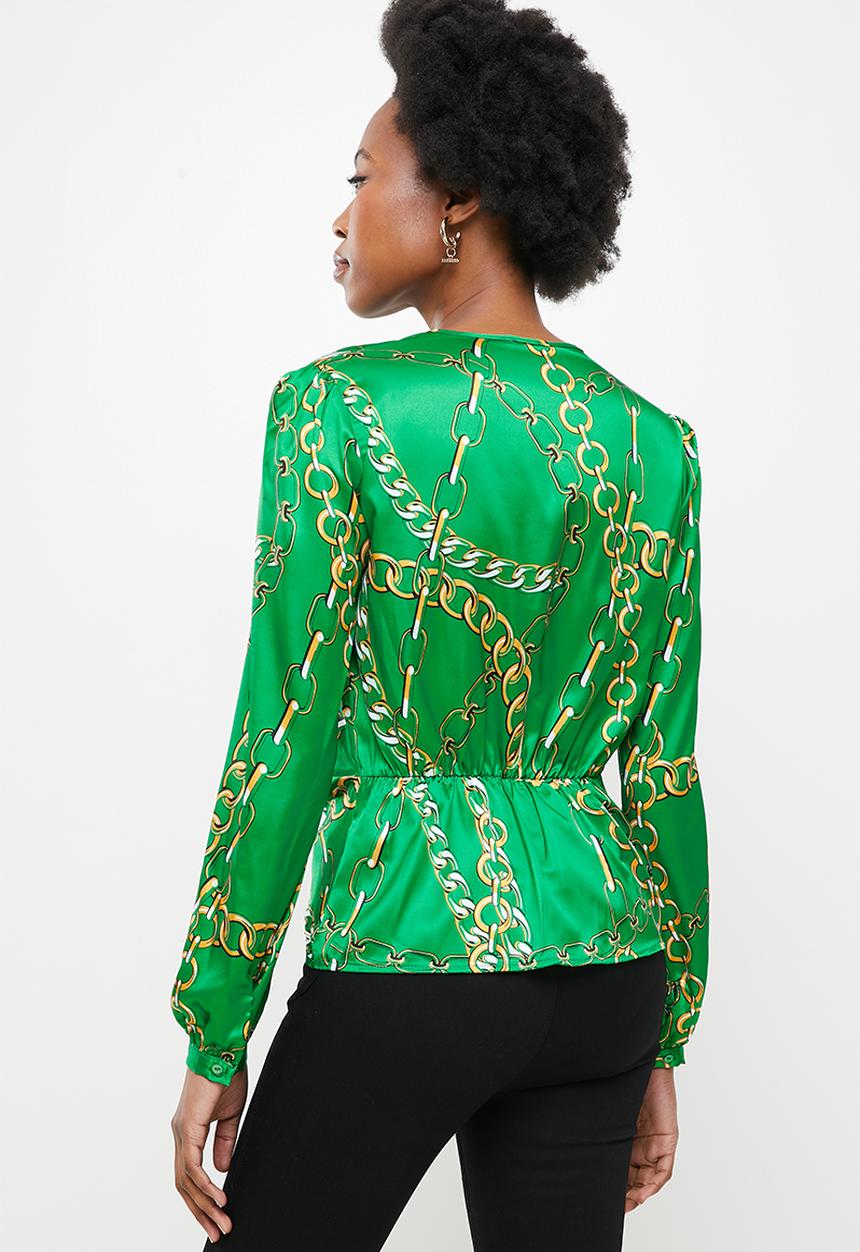 SISSY BOY - Blouse with knot front detail - green