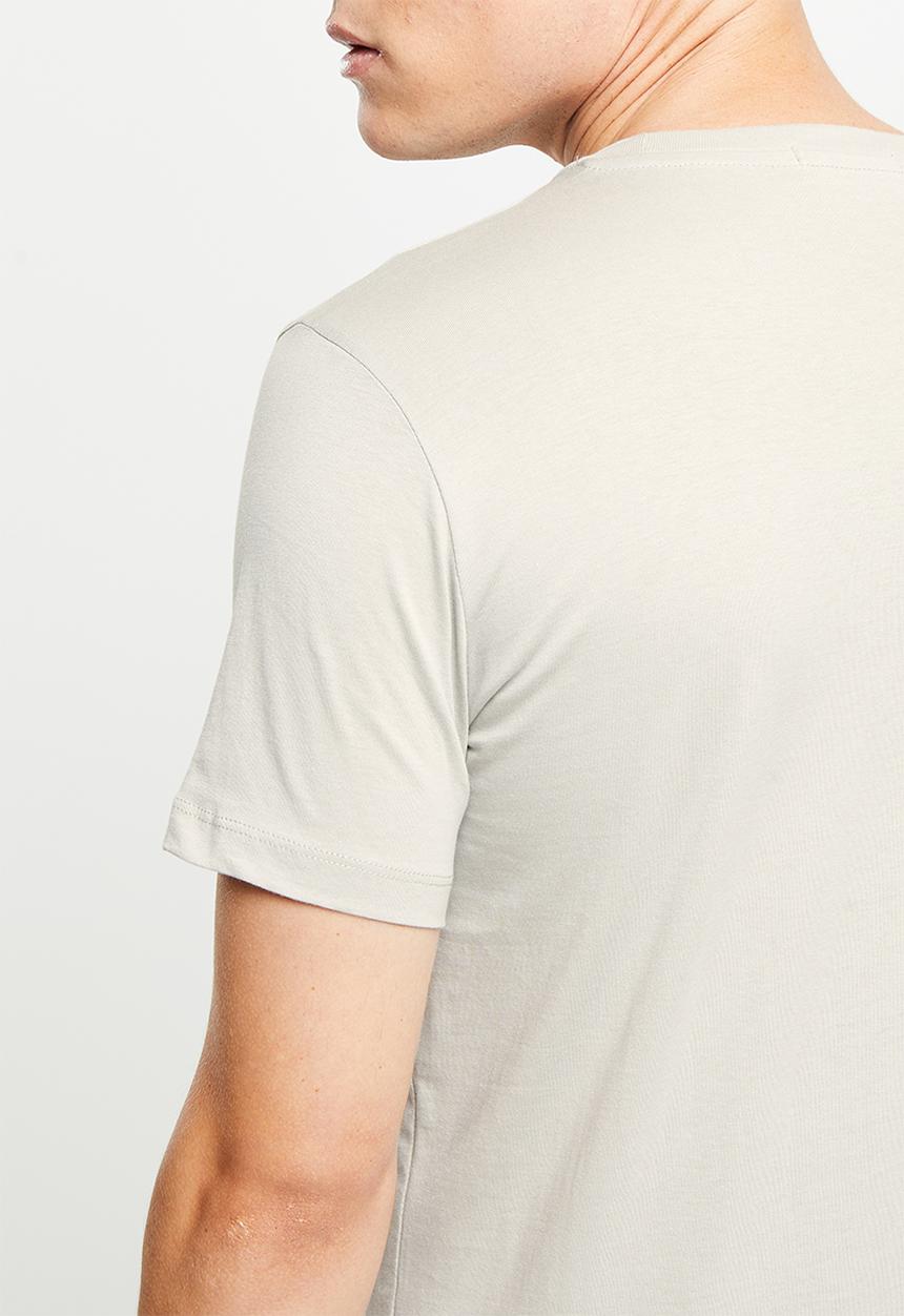Replay - Compact cotton jersey chest print - grey