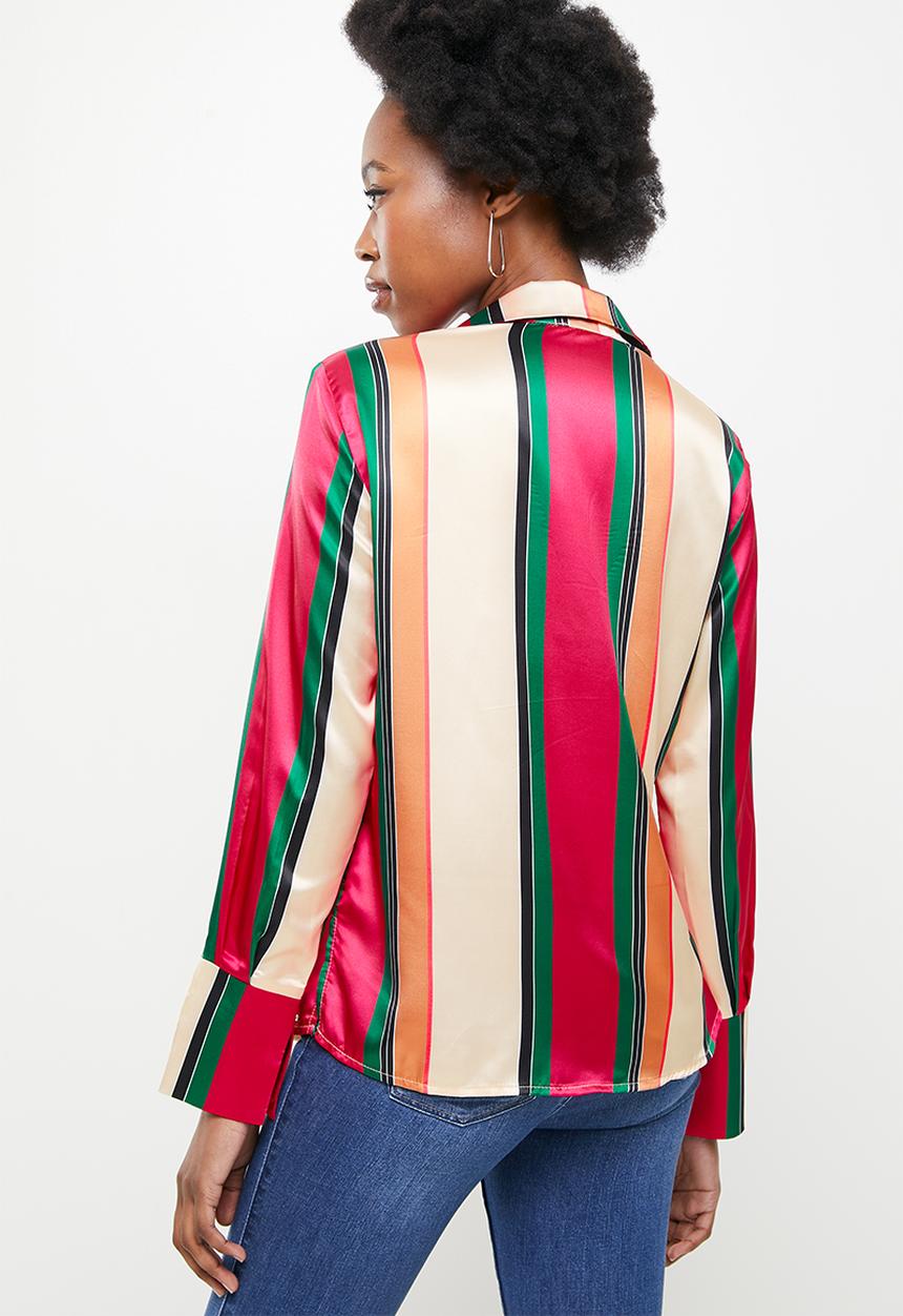 SISSY BOY - Stripe shirt with collar - multi