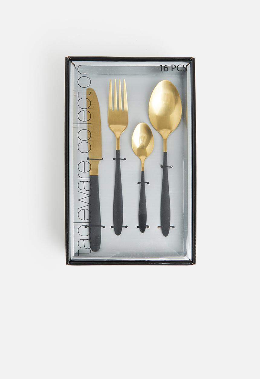 Excellent Houseware - Cutlery set - black