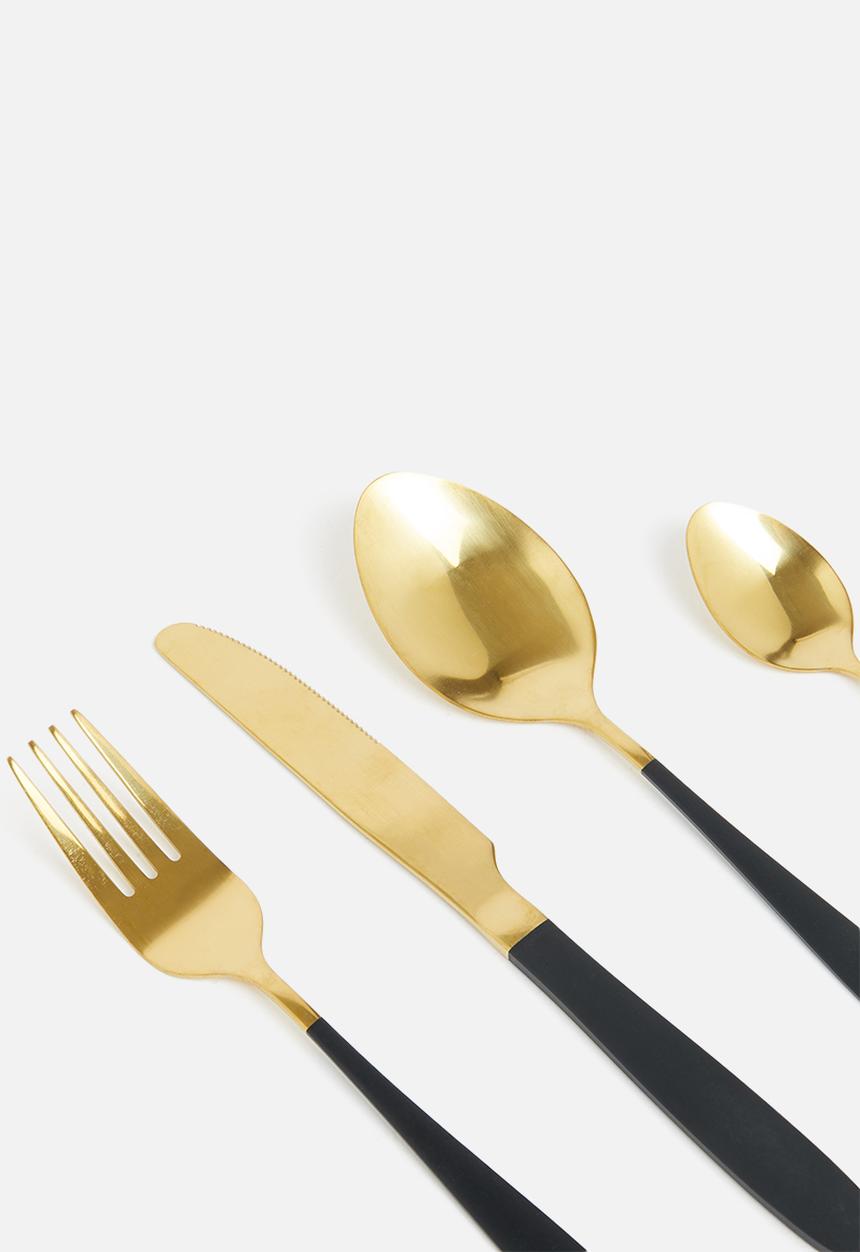 Excellent Houseware - Cutlery set - black