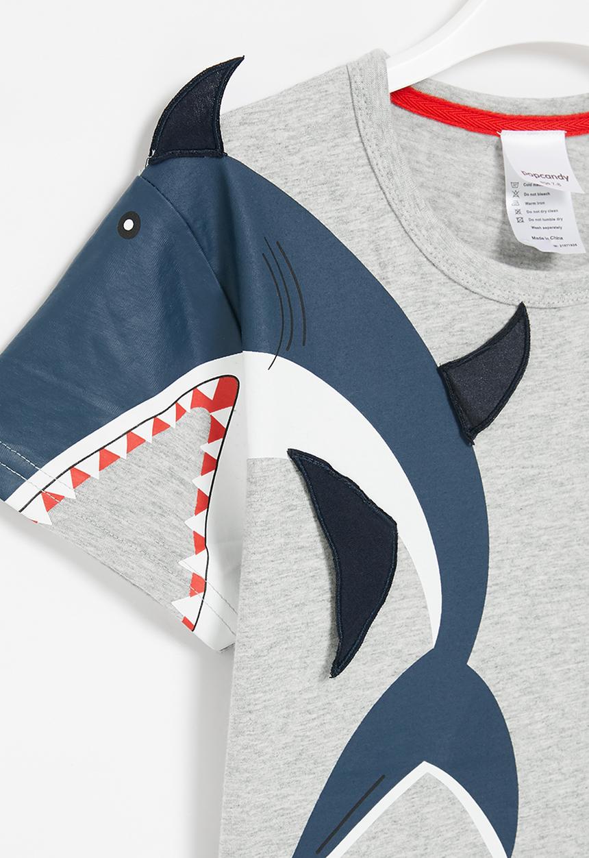 Pop Candy - Shark tee - grey