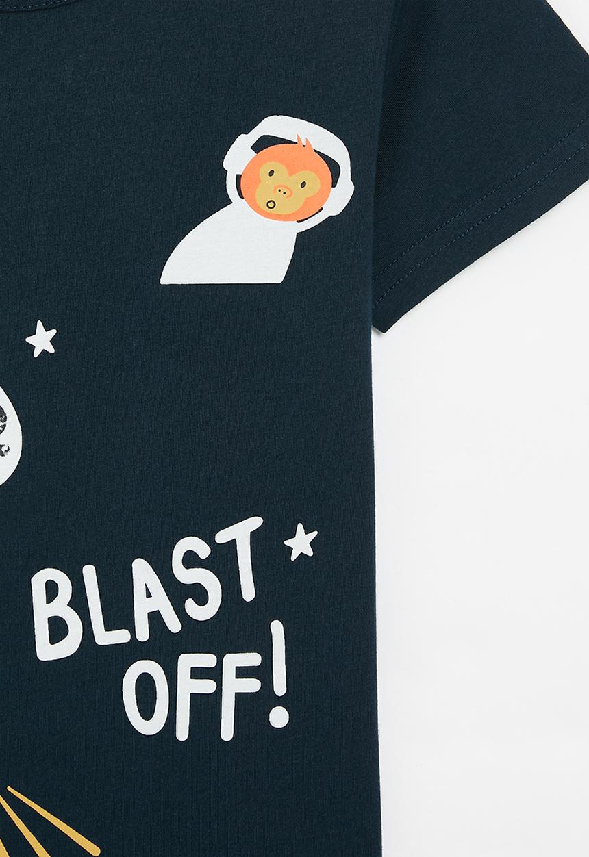 Pop Candy - Boys space tee - navy